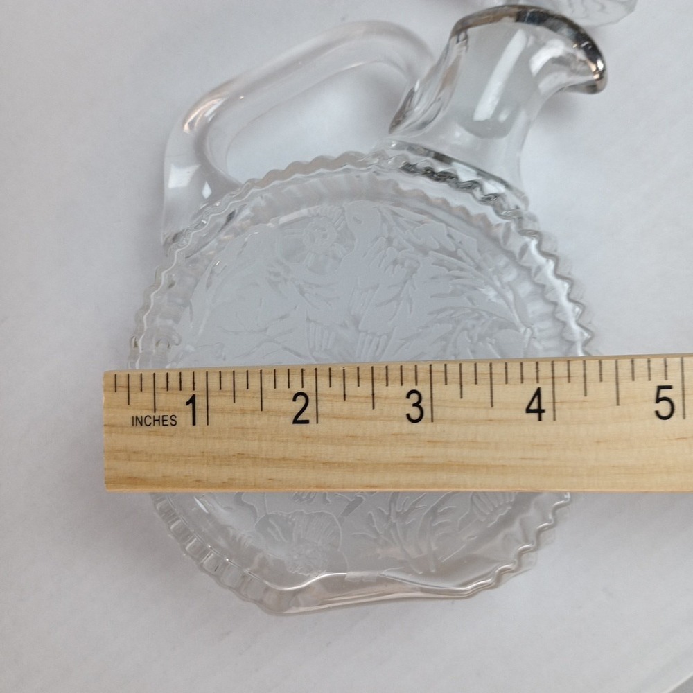 VTG Paden City Etched Spring Orchard and Birds Tilt Cordial Decanter w/Stopper - Picture 12 of 14